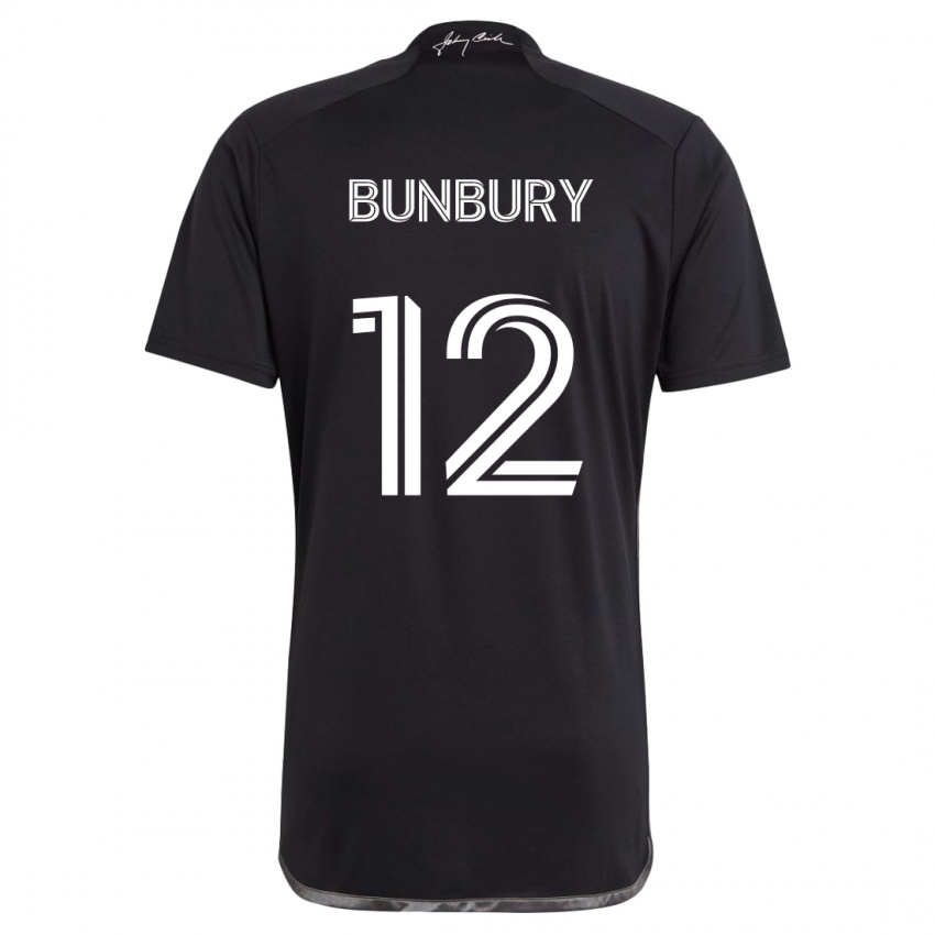 Kinder Teal Bunbury #12 Schwarz Auswärtstrikot Trikot 2024/25 T-Shirt Österreich