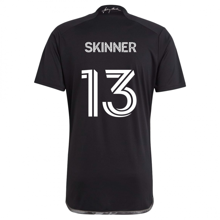 Kinder Joey Skinner #13 Schwarz Auswärtstrikot Trikot 2024/25 T-Shirt Österreich