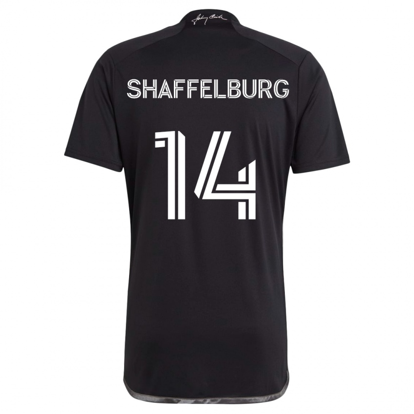 Kinder Jacob Shaffelburg #14 Schwarz Auswärtstrikot Trikot 2024/25 T-Shirt Österreich