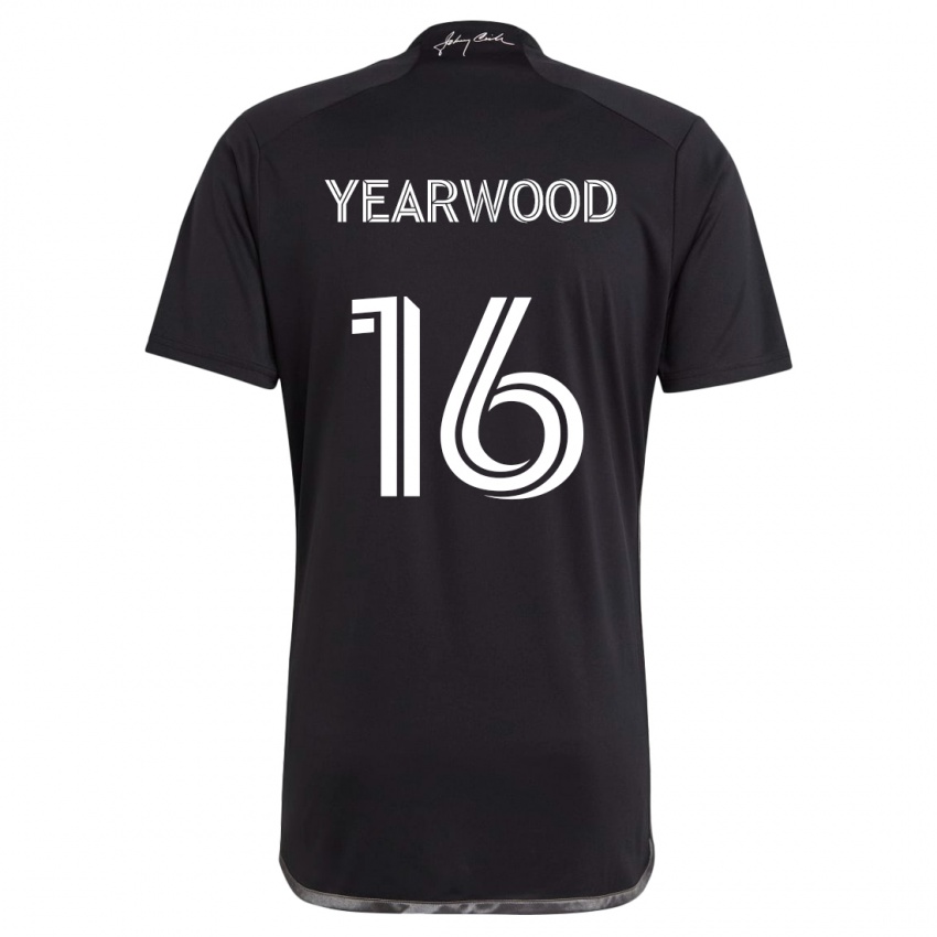 Kinder Dru Yearwood #16 Schwarz Auswärtstrikot Trikot 2024/25 T-Shirt Österreich