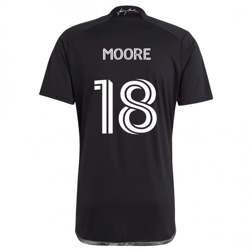 Kinder Shaq Moore #18 Schwarz Auswärtstrikot Trikot 2024/25 T-Shirt Österreich