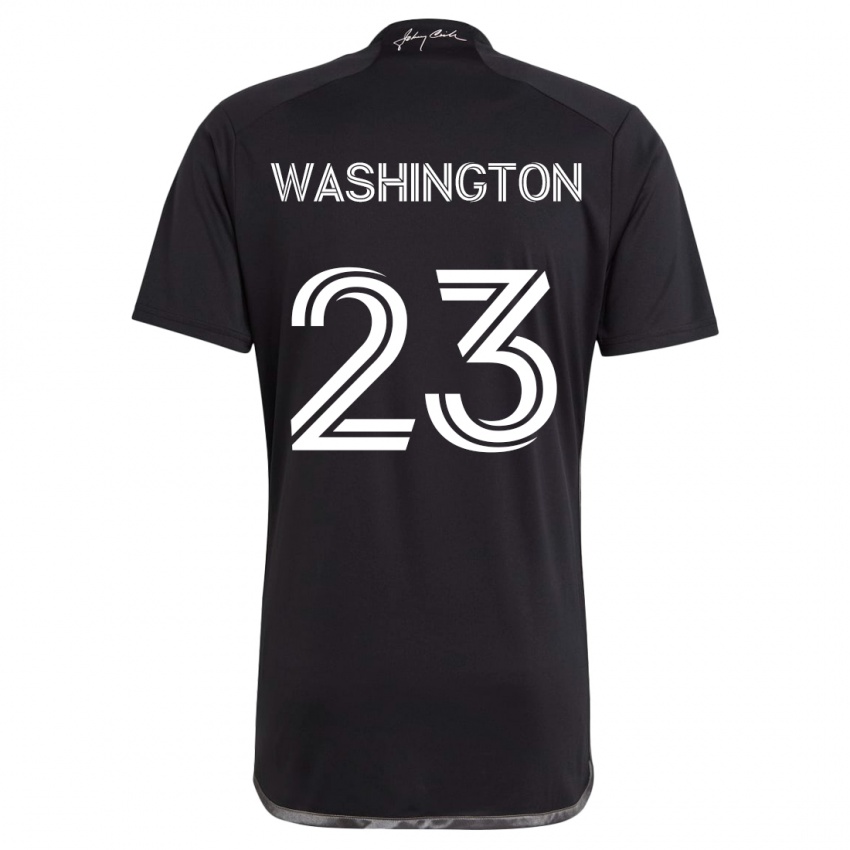 Kinder Taylor Washington #23 Schwarz Auswärtstrikot Trikot 2024/25 T-Shirt Österreich