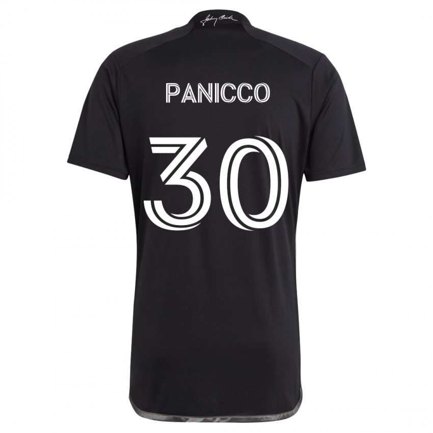 Kinder Elliot Panicco #30 Schwarz Auswärtstrikot Trikot 2024/25 T-Shirt Österreich