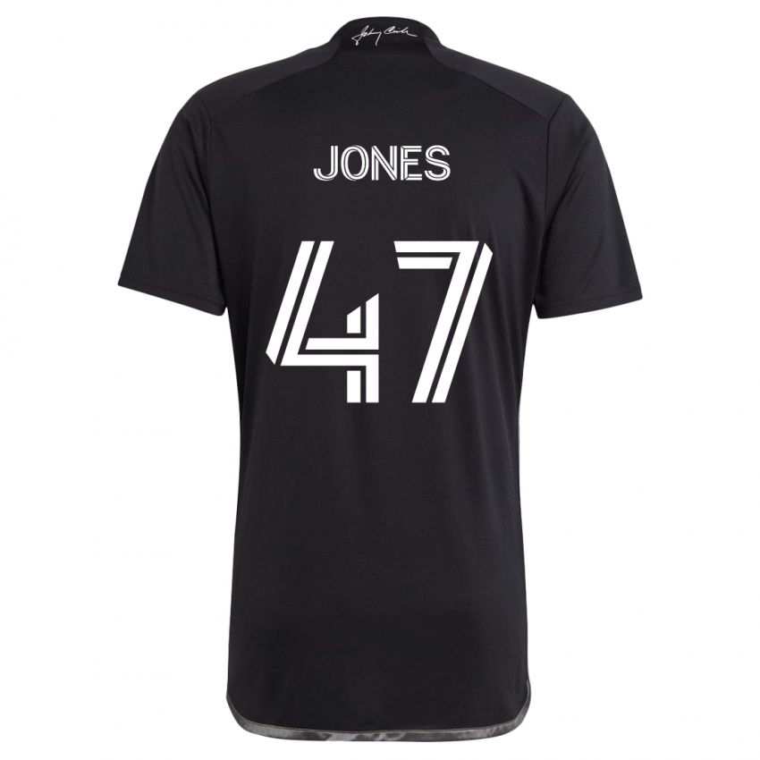 Kinder Isaiah Jones #47 Schwarz Auswärtstrikot Trikot 2024/25 T-Shirt Österreich