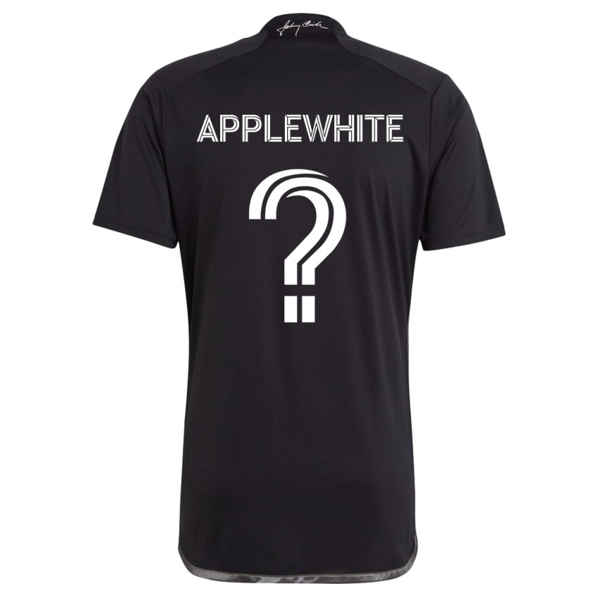 Kinder Christopher Applewhite #0 Schwarz Auswärtstrikot Trikot 2024/25 T-Shirt Österreich