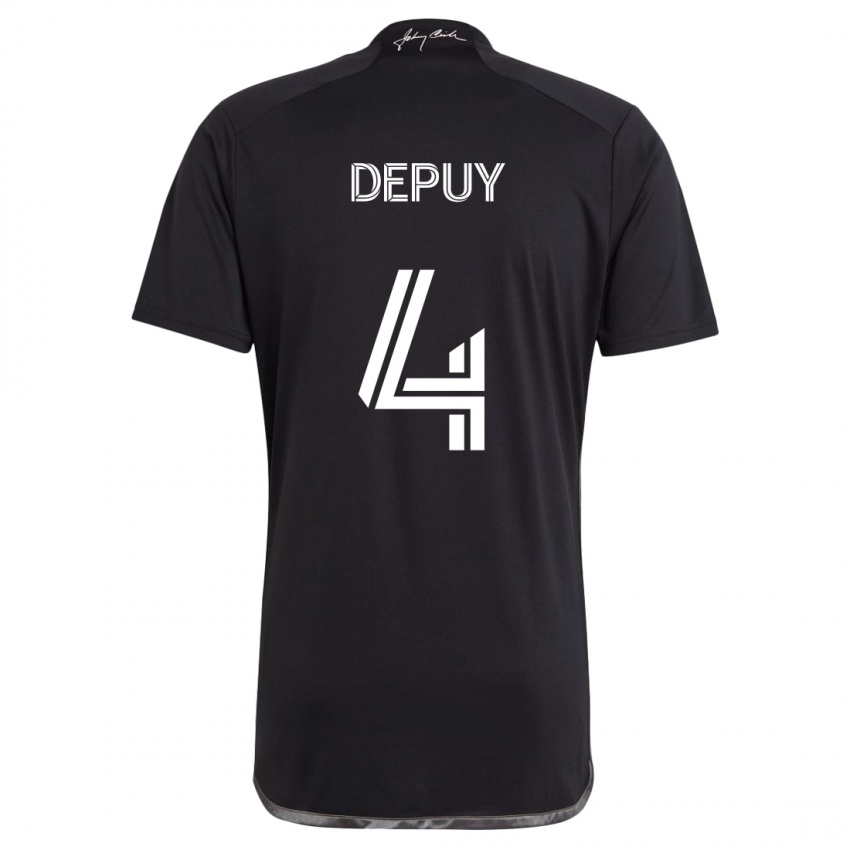 Kinder Nick Depuy #4 Schwarz Auswärtstrikot Trikot 2024/25 T-Shirt Österreich