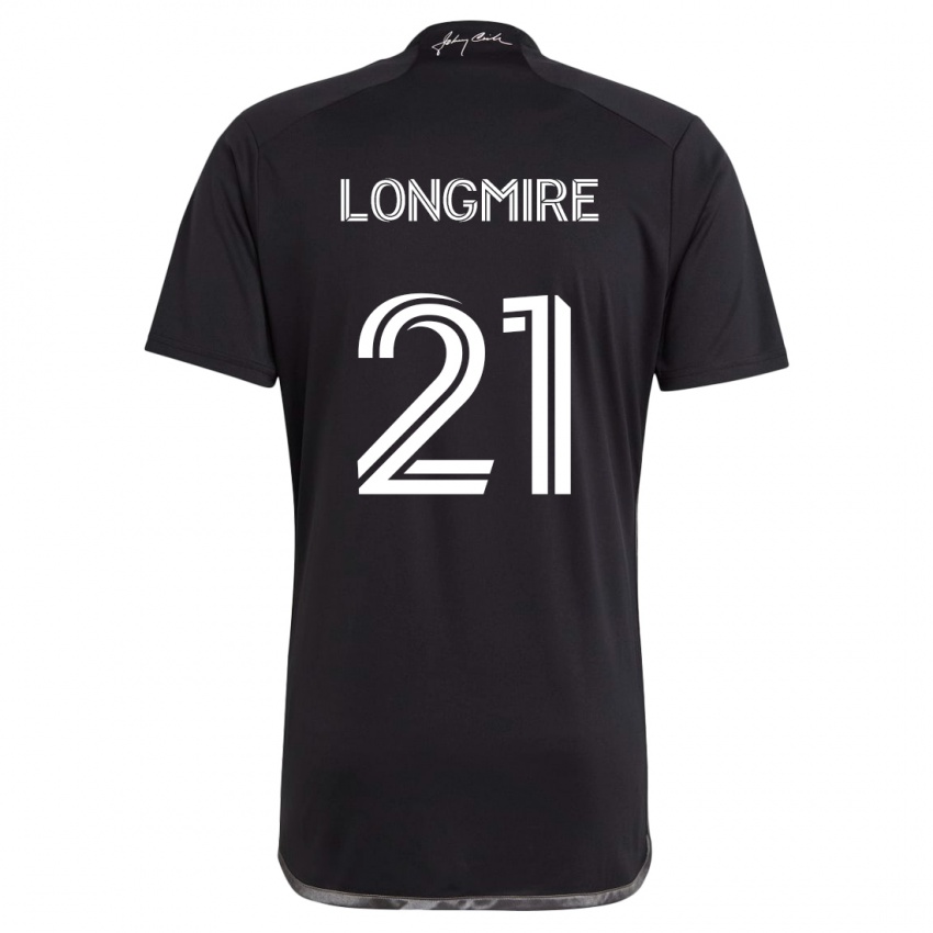 Kinder Ahmed Longmire #21 Schwarz Auswärtstrikot Trikot 2024/25 T-Shirt Österreich