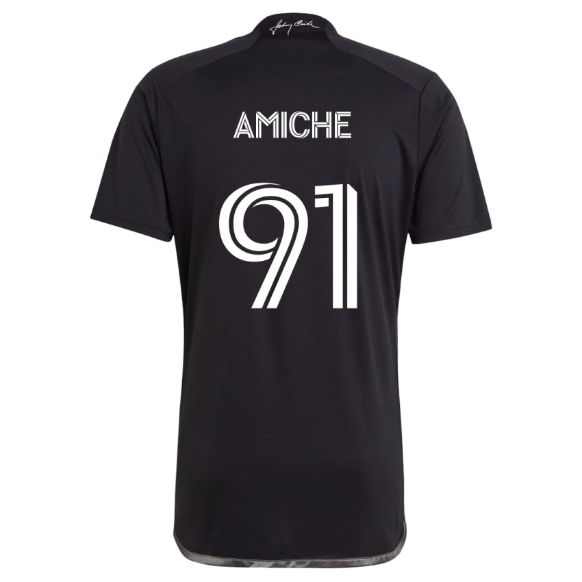 Kinder Kemy Amiche #91 Schwarz Auswärtstrikot Trikot 2024/25 T-Shirt Österreich