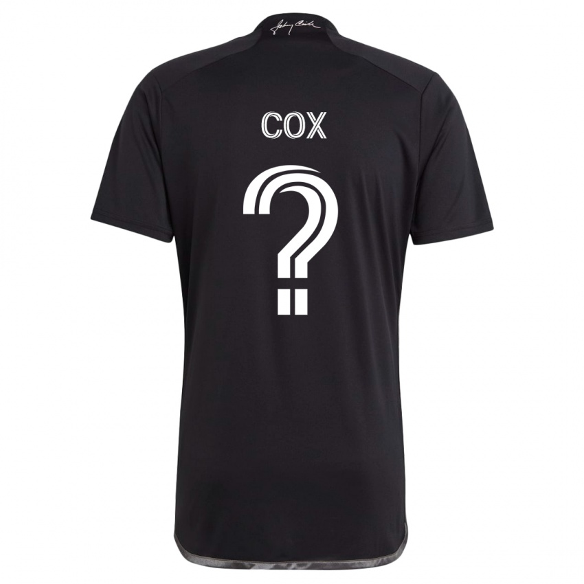 Kinder Justin Cox #0 Schwarz Auswärtstrikot Trikot 2024/25 T-Shirt Österreich