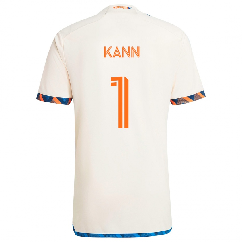 Kinder Alec Kann #1 Weiß Orange Auswärtstrikot Trikot 2024/25 T-Shirt Österreich