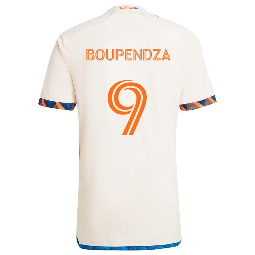 Kinder Aaron Boupendza #9 Weiß Orange Auswärtstrikot Trikot 2024/25 T-Shirt Österreich