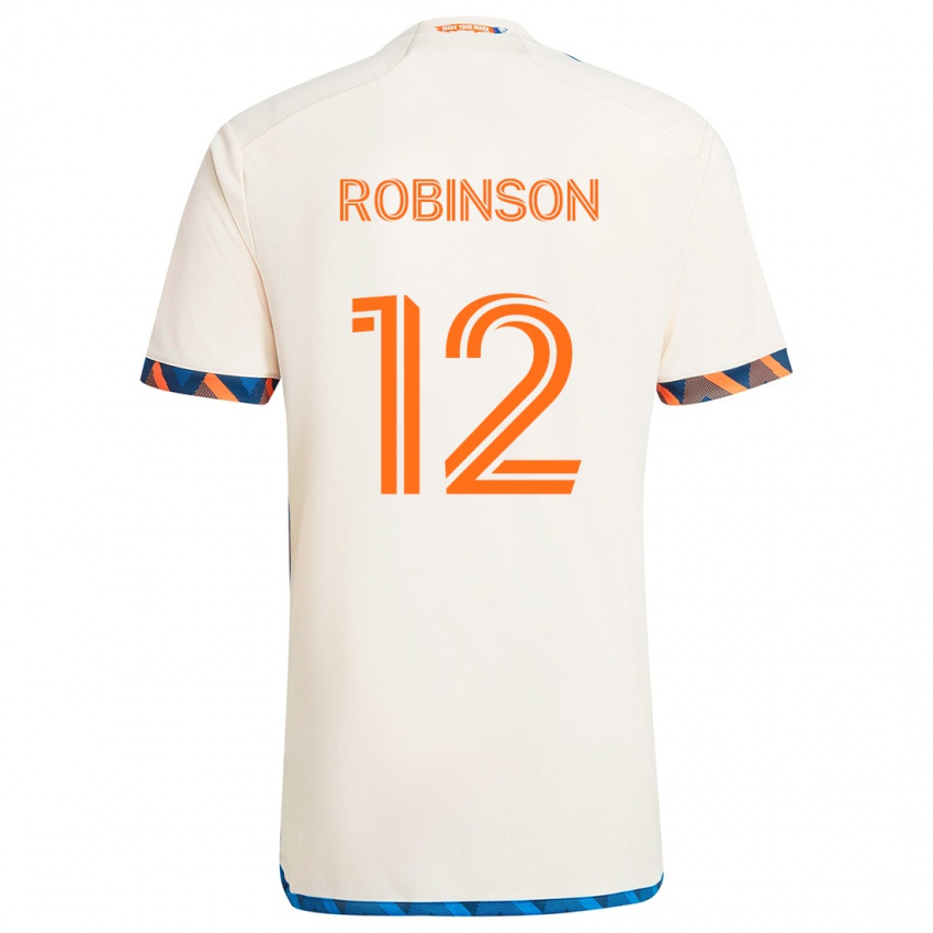 Kinder Miles Robinson #12 Weiß Orange Auswärtstrikot Trikot 2024/25 T-Shirt Österreich