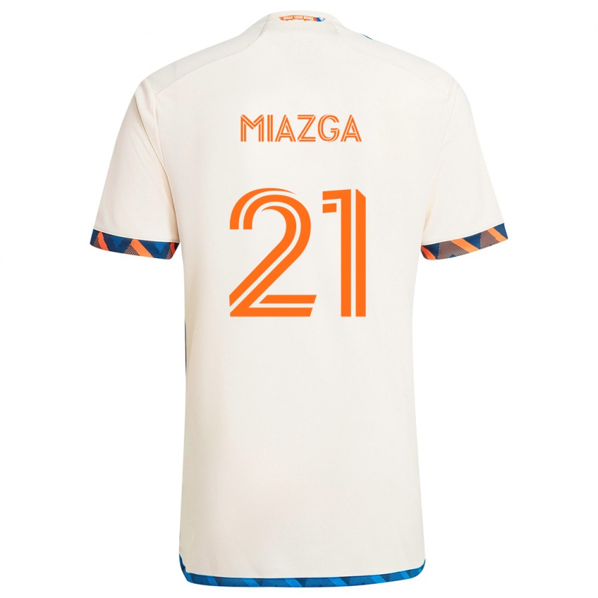 Kinder Matt Miazga #21 Weiß Orange Auswärtstrikot Trikot 2024/25 T-Shirt Österreich