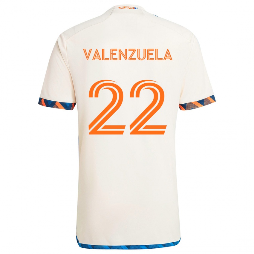 Kinder Gerardo Valenzuela #22 Weiß Orange Auswärtstrikot Trikot 2024/25 T-Shirt Österreich