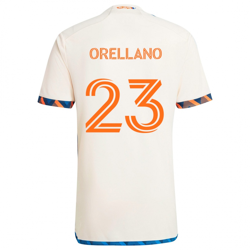 Kinder Luca Orellano #23 Weiß Orange Auswärtstrikot Trikot 2024/25 T-Shirt Österreich