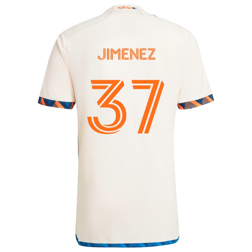 Kinder Stiven Jimenez #37 Weiß Orange Auswärtstrikot Trikot 2024/25 T-Shirt Österreich