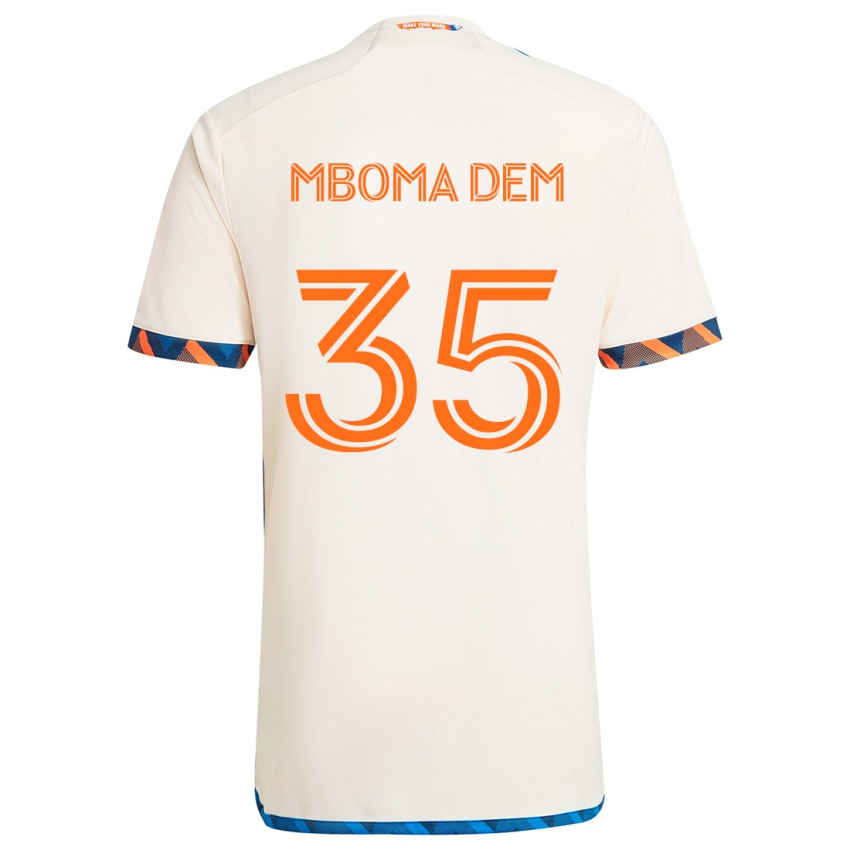 Kinder Kenji Mboma Dem #35 Weiß Orange Auswärtstrikot Trikot 2024/25 T-Shirt Österreich