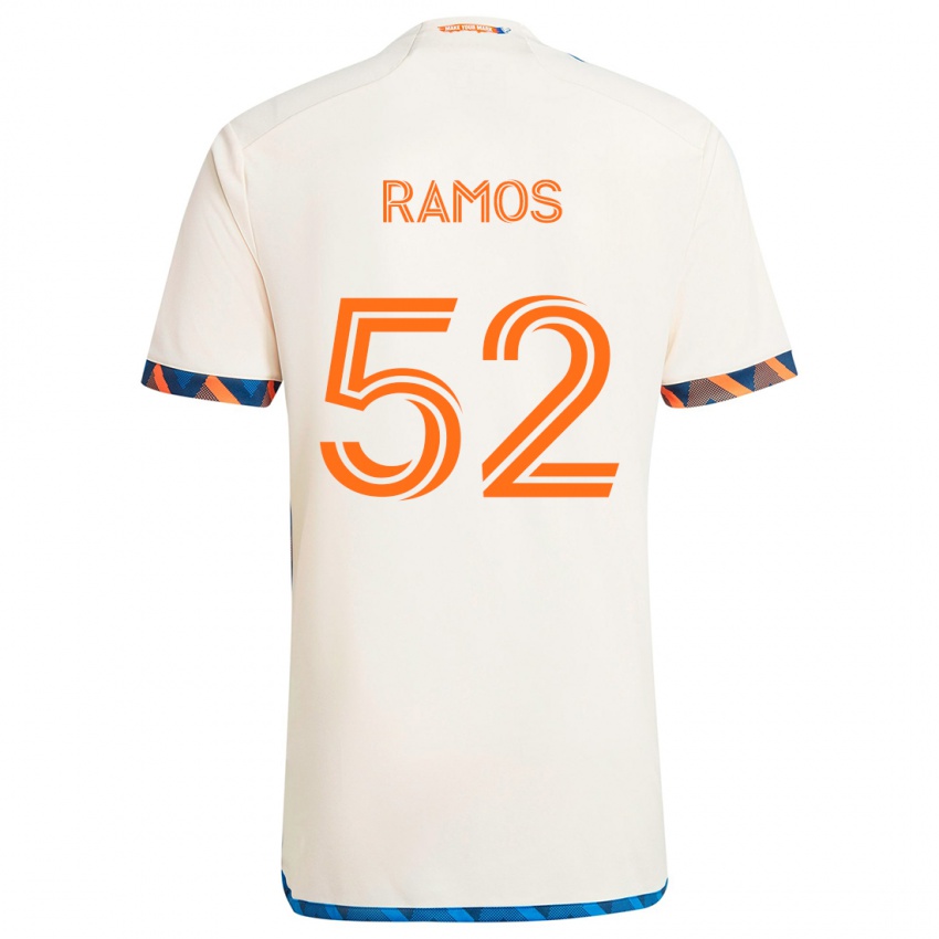 Kinder Yair Ramos #52 Weiß Orange Auswärtstrikot Trikot 2024/25 T-Shirt Österreich