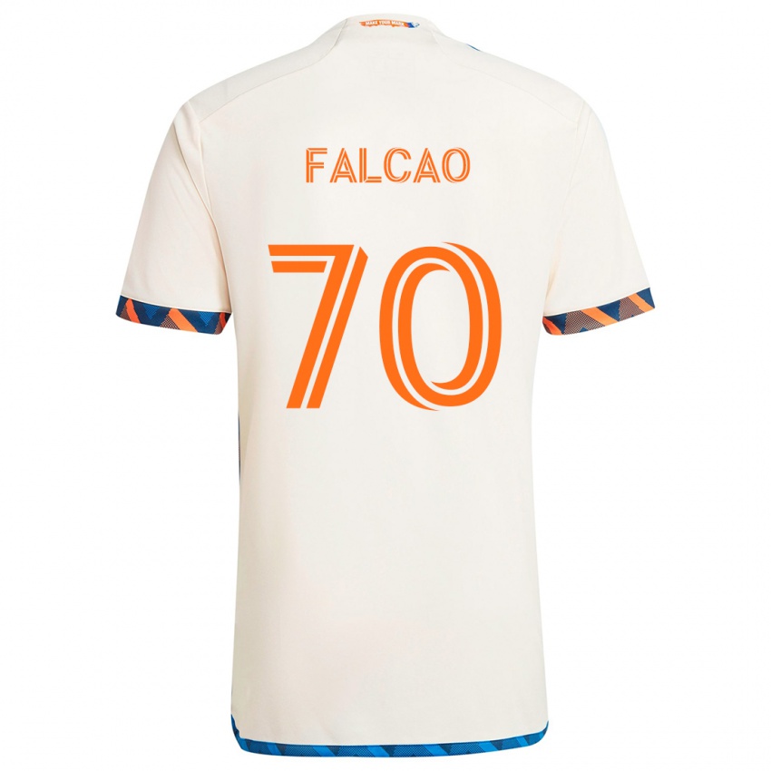 Kinder Kiano Falcao #70 Weiß Orange Auswärtstrikot Trikot 2024/25 T-Shirt Österreich