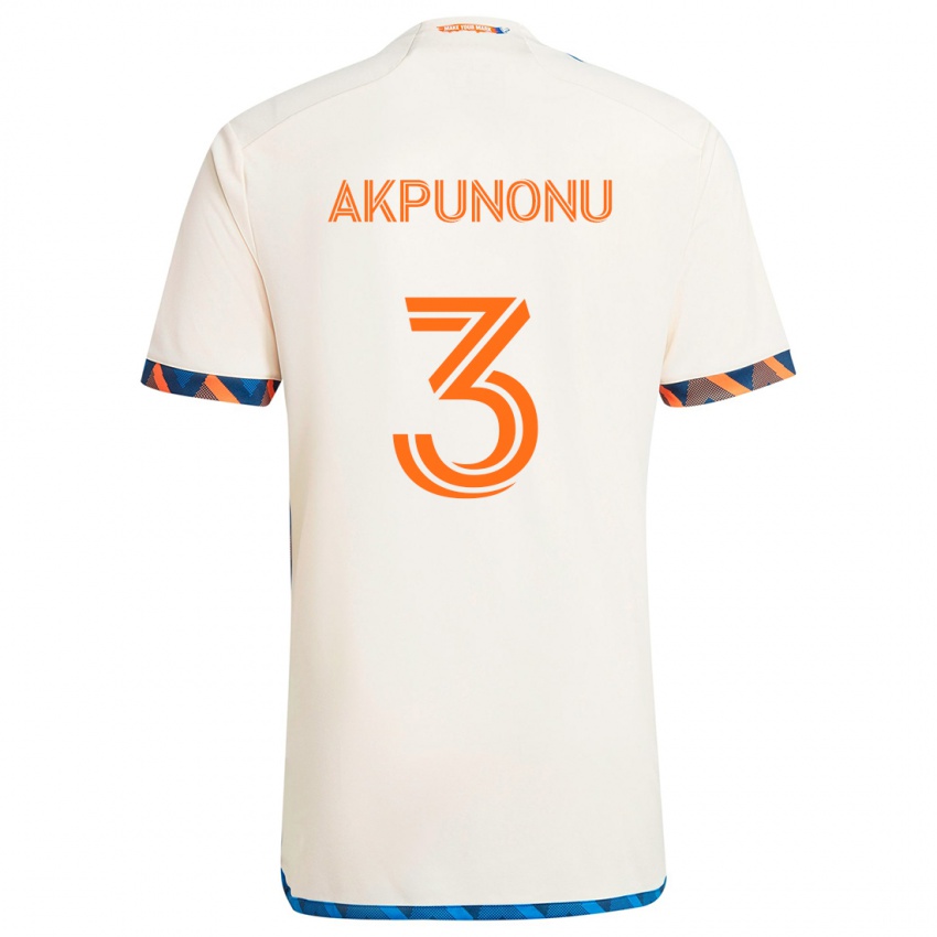 Kinder Joey Akpunonu #3 Weiß Orange Auswärtstrikot Trikot 2024/25 T-Shirt Österreich