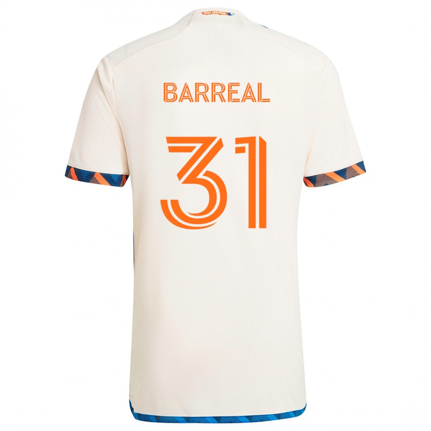 Kinder Álvaro Barreal #31 Weiß Orange Auswärtstrikot Trikot 2024/25 T-Shirt Österreich