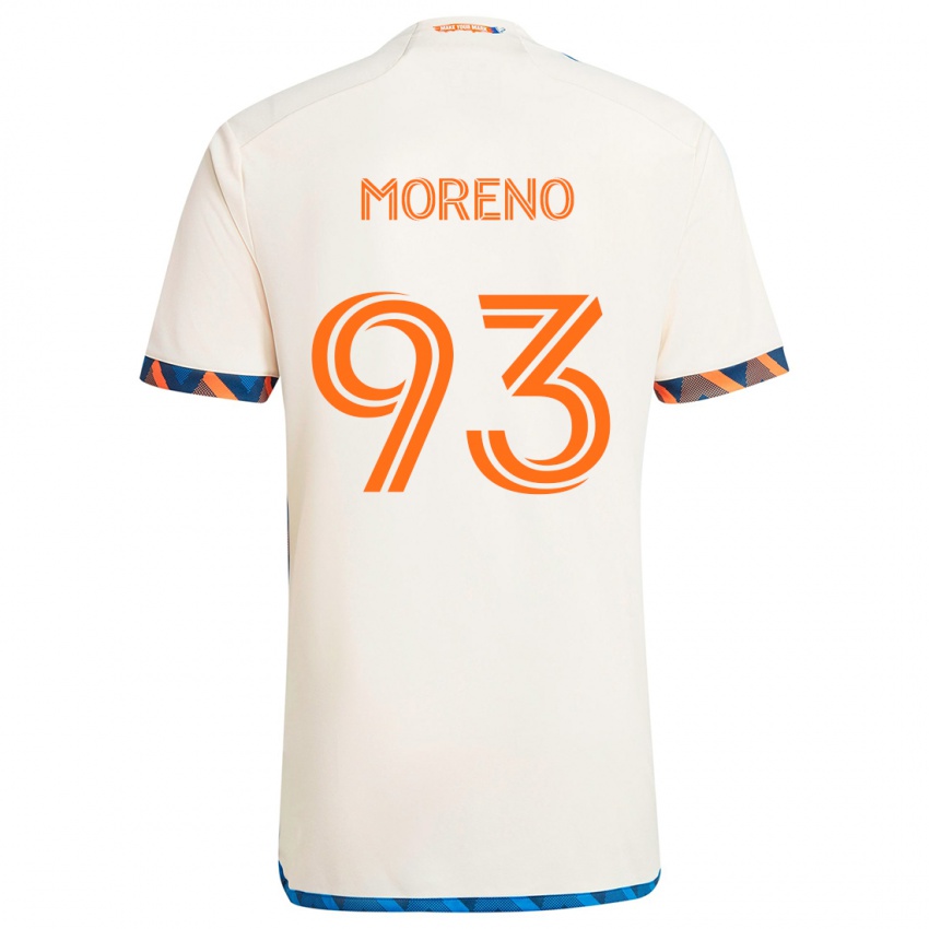 Kinder Júnior Moreno #93 Weiß Orange Auswärtstrikot Trikot 2024/25 T-Shirt Österreich