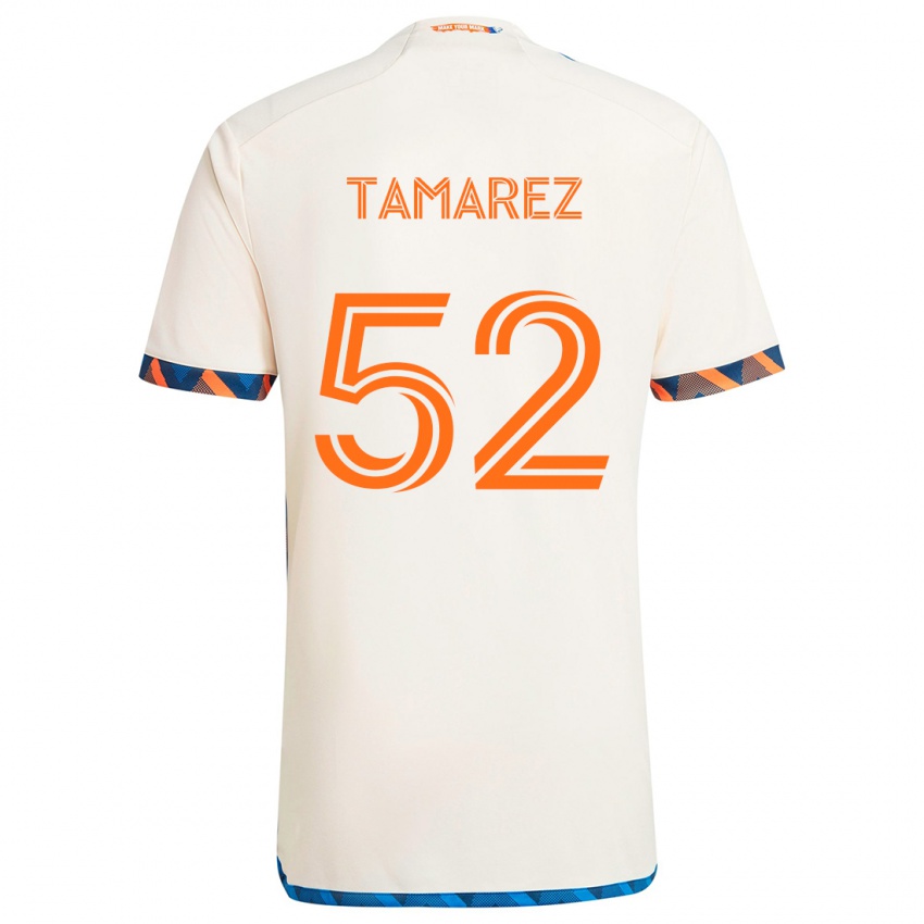 Kinder Lucas Tamarez #52 Weiß Orange Auswärtstrikot Trikot 2024/25 T-Shirt Österreich