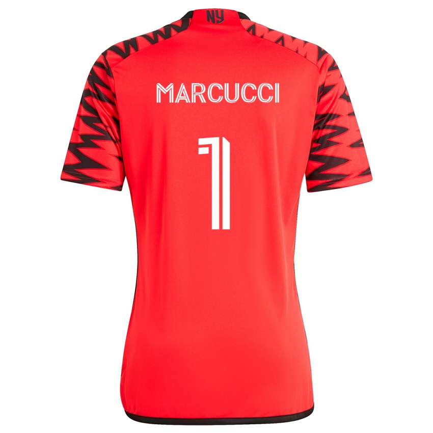 Kinder Aj Marcucci #1 Rot Schwarz Weiß Auswärtstrikot Trikot 2024/25 T-Shirt Österreich