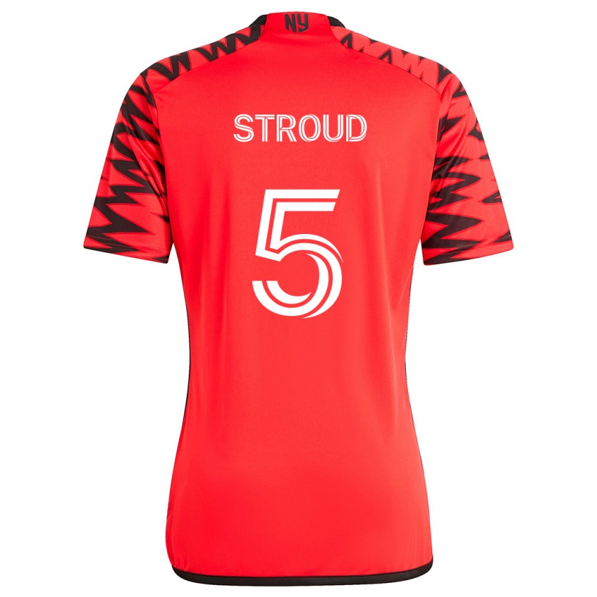 Kinder Peter Stroud #5 Rot Schwarz Weiß Auswärtstrikot Trikot 2024/25 T-Shirt Österreich