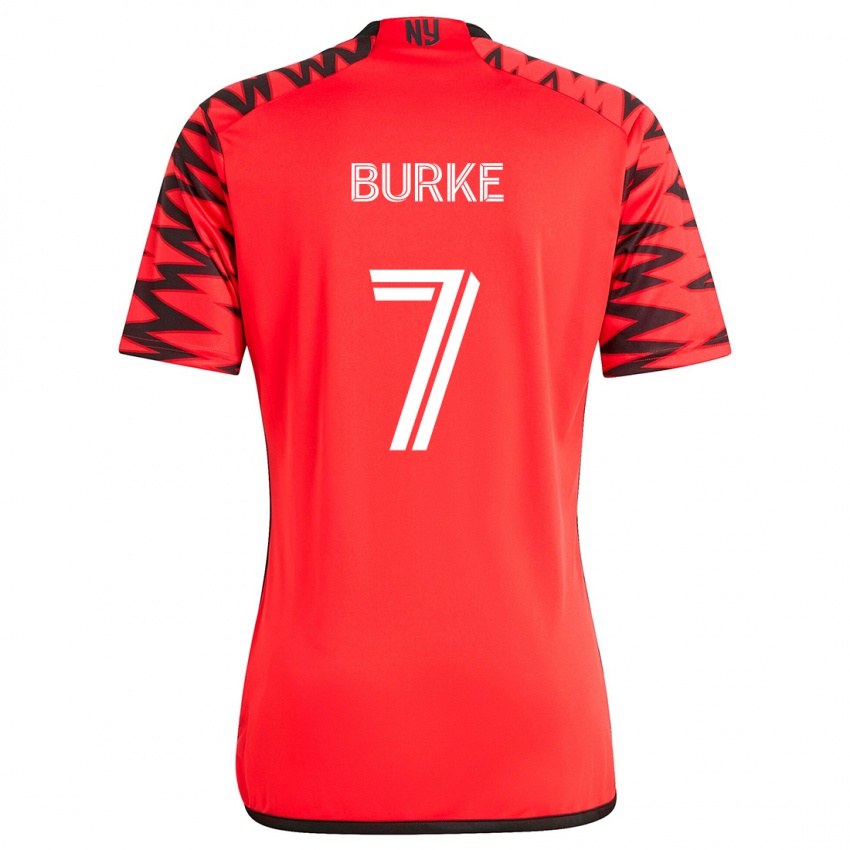 Kinder Cory Burke #7 Rot Schwarz Weiß Auswärtstrikot Trikot 2024/25 T-Shirt Österreich