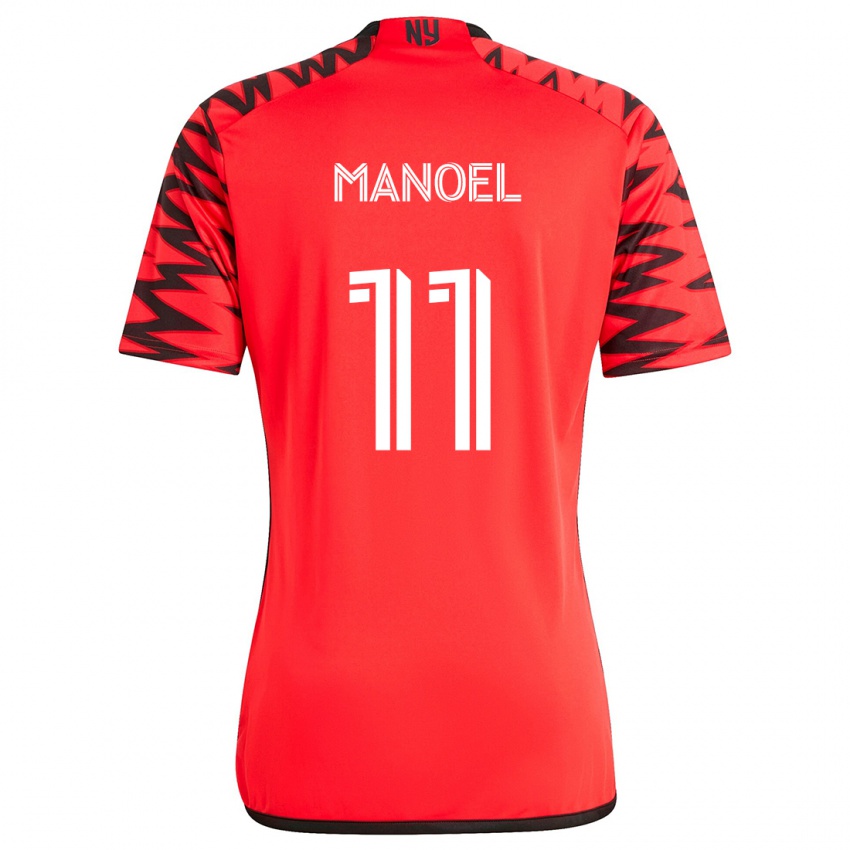 Kinder Elias Manoel #11 Rot Schwarz Weiß Auswärtstrikot Trikot 2024/25 T-Shirt Österreich