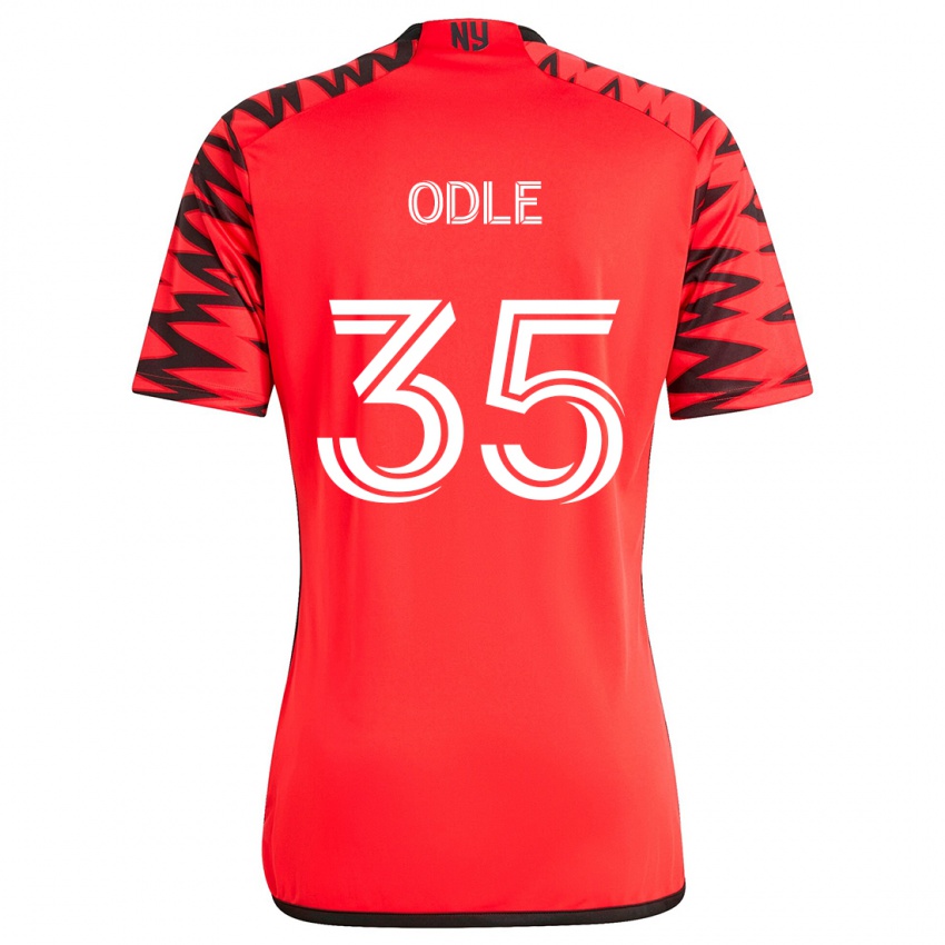 Kinder Dallas Odle #35 Rot Schwarz Weiß Auswärtstrikot Trikot 2024/25 T-Shirt Österreich