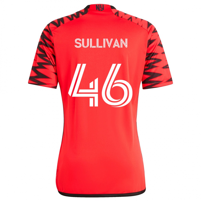 Kinder Dylan Sullivan #46 Rot Schwarz Weiß Auswärtstrikot Trikot 2024/25 T-Shirt Österreich