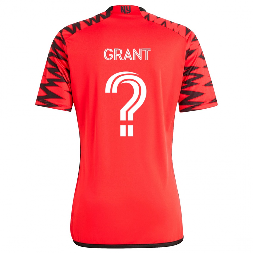 Kinder Joshua Grant #0 Rot Schwarz Weiß Auswärtstrikot Trikot 2024/25 T-Shirt Österreich