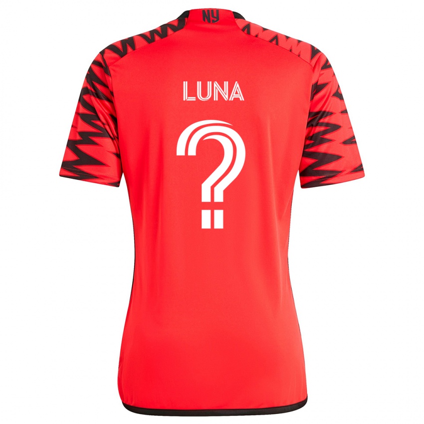 Kinder Erick Luna #0 Rot Schwarz Weiß Auswärtstrikot Trikot 2024/25 T-Shirt Österreich