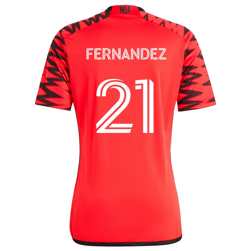 Kinder Omir Fernandez #21 Rot Schwarz Weiß Auswärtstrikot Trikot 2024/25 T-Shirt Österreich