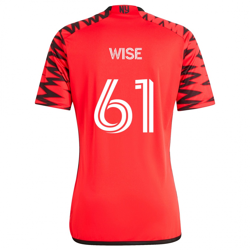 Kinder Henry Wise #61 Rot Schwarz Weiß Auswärtstrikot Trikot 2024/25 T-Shirt Österreich