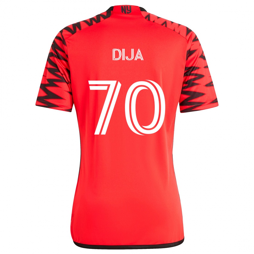 Kinder Dija #70 Rot Schwarz Weiß Auswärtstrikot Trikot 2024/25 T-Shirt Österreich