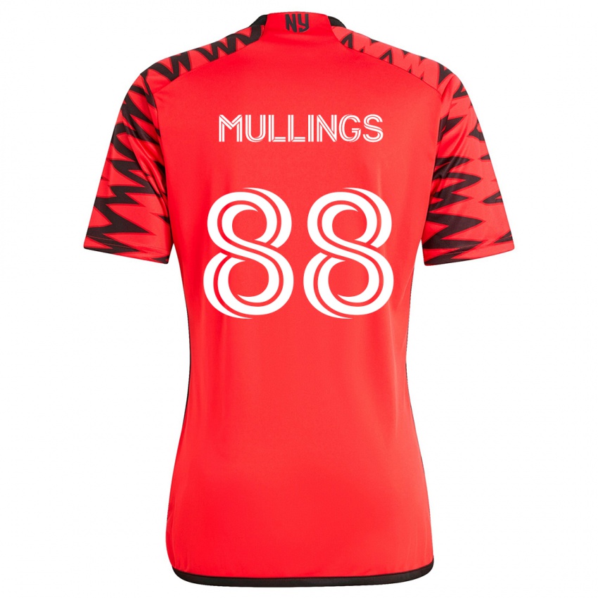 Kinder O'vonte Mullings #88 Rot Schwarz Weiß Auswärtstrikot Trikot 2024/25 T-Shirt Österreich