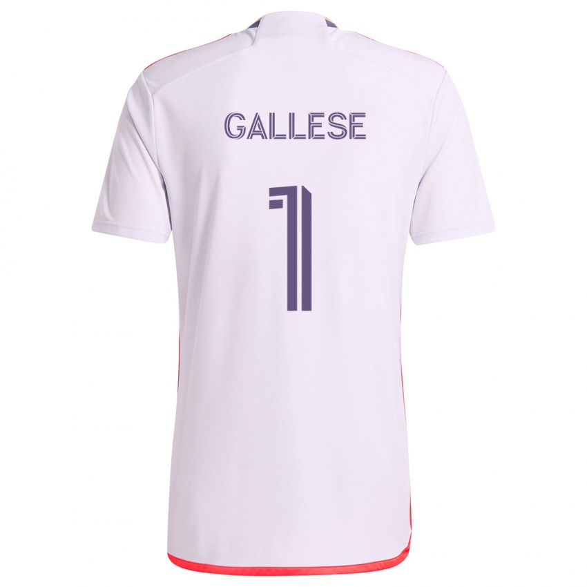 Kinder Pedro Gallese #1 Weiß Rot Lila Auswärtstrikot Trikot 2024/25 T-Shirt Österreich