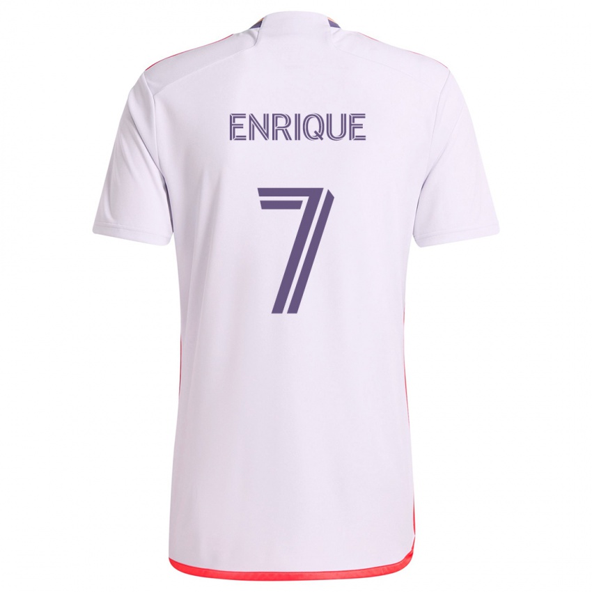 Kinder Ramiro Enrique #7 Weiß Rot Lila Auswärtstrikot Trikot 2024/25 T-Shirt Österreich