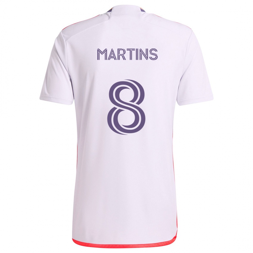 Kinder Felipe Martins #8 Weiß Rot Lila Auswärtstrikot Trikot 2024/25 T-Shirt Österreich