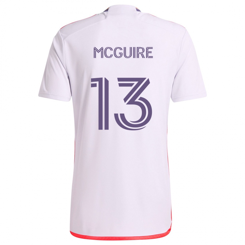 Kinder Duncan Mcguire #13 Weiß Rot Lila Auswärtstrikot Trikot 2024/25 T-Shirt Österreich