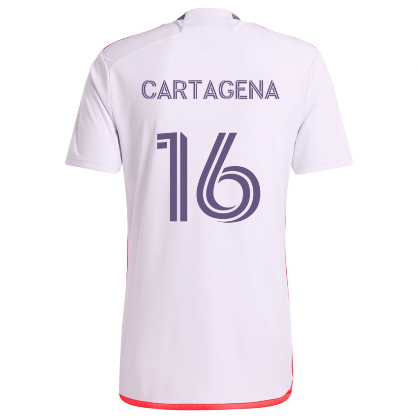 Kinder Wilder Cartagena #16 Weiß Rot Lila Auswärtstrikot Trikot 2024/25 T-Shirt Österreich