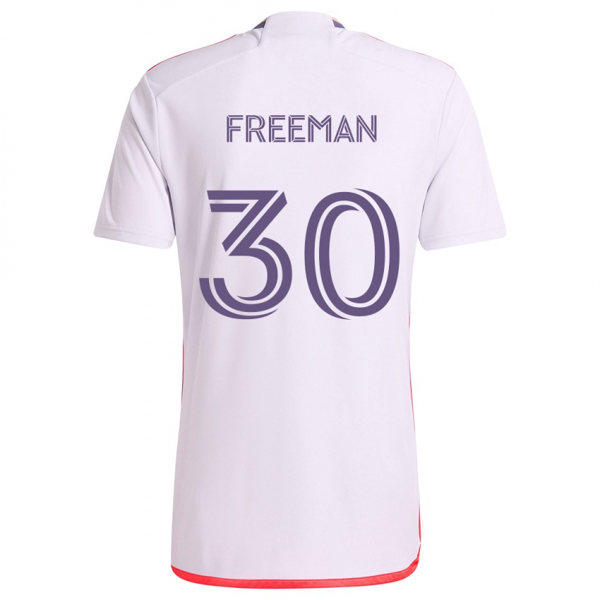 Kinder Alex Freeman #30 Weiß Rot Lila Auswärtstrikot Trikot 2024/25 T-Shirt Österreich