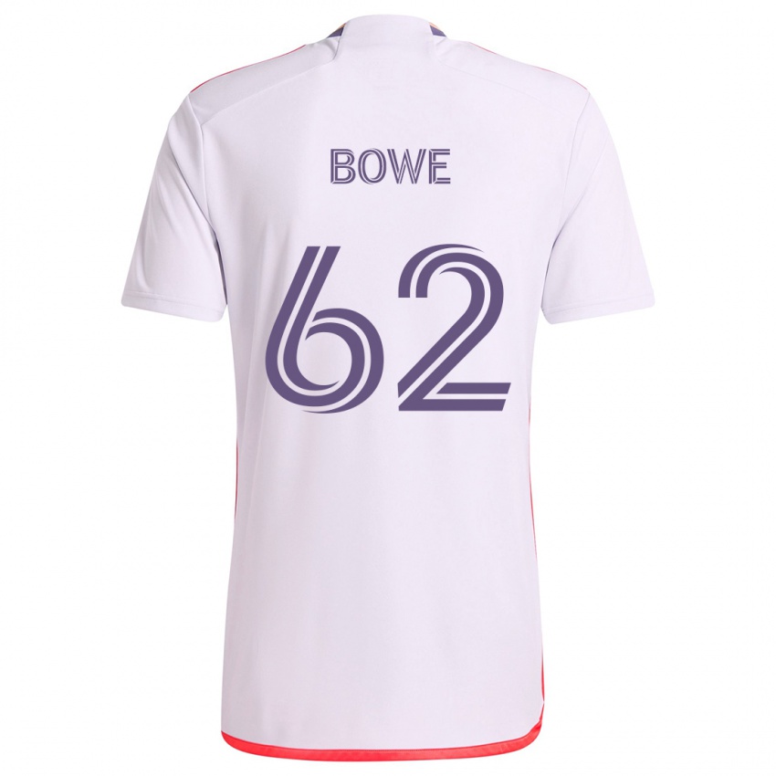 Kinder Thomas Bowe #62 Weiß Rot Lila Auswärtstrikot Trikot 2024/25 T-Shirt Österreich