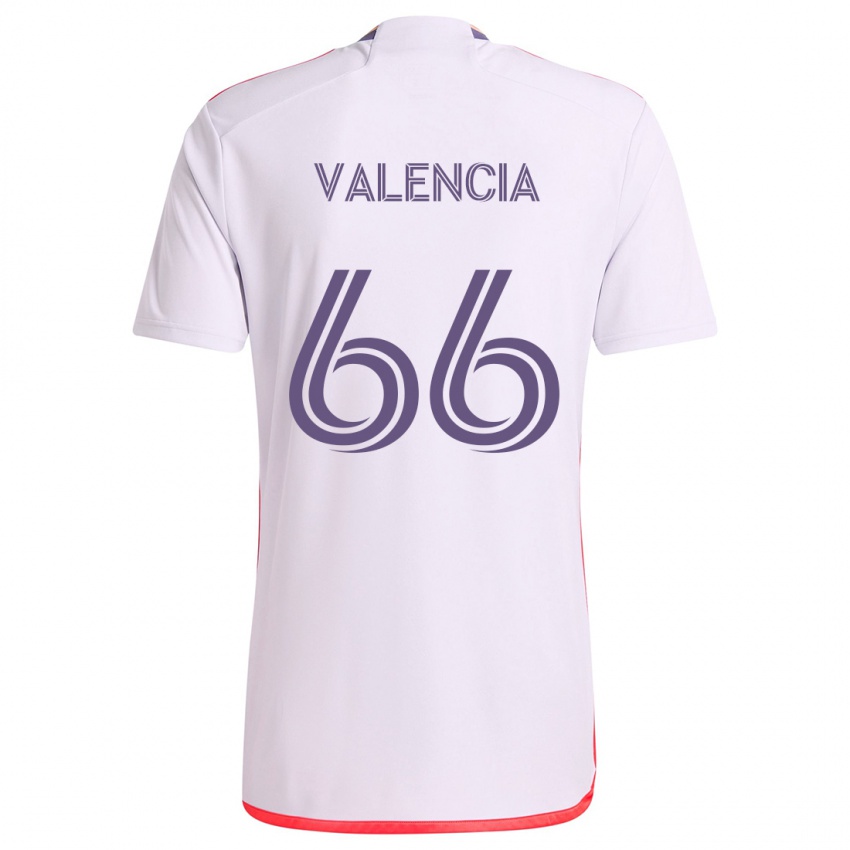 Kinder Yeiler Valencia #66 Weiß Rot Lila Auswärtstrikot Trikot 2024/25 T-Shirt Österreich