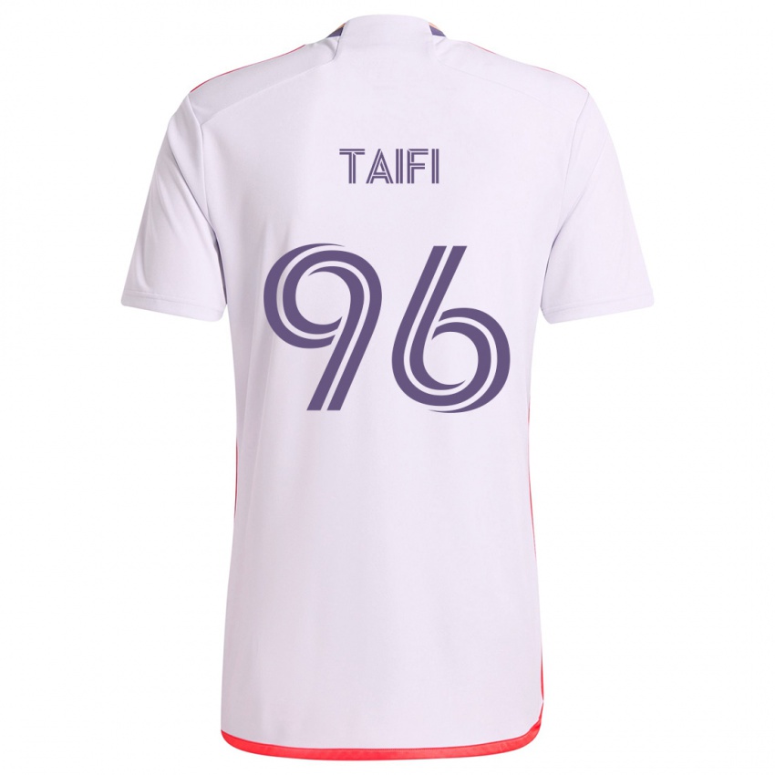 Kinder Zakaria Taifi #96 Weiß Rot Lila Auswärtstrikot Trikot 2024/25 T-Shirt Österreich