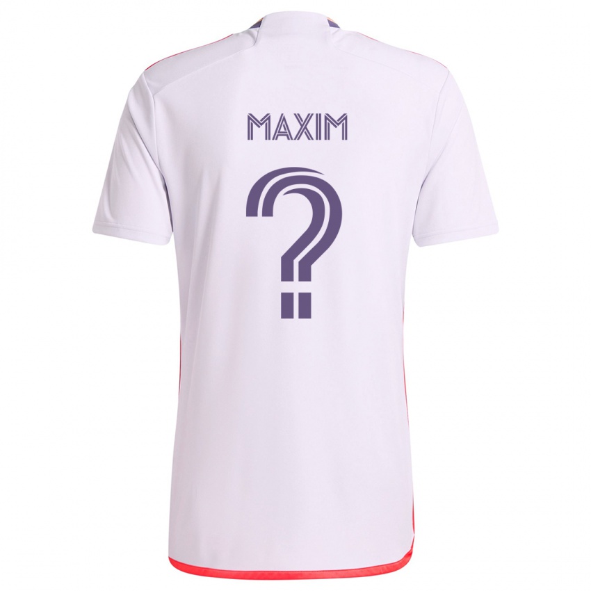 Kinder Luca Maxim #0 Weiß Rot Lila Auswärtstrikot Trikot 2024/25 T-Shirt Österreich