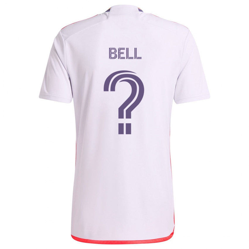 Kinder Dominic Bell #0 Weiß Rot Lila Auswärtstrikot Trikot 2024/25 T-Shirt Österreich